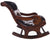 Hair-On Cowhide Wooden Handcrafted Rocking Chair