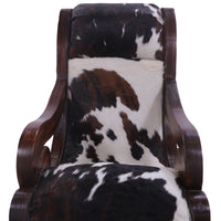 Thumbnail for Hair-On Cowhide Wooden Handcrafted Rocking Chair