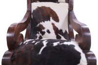 Thumbnail for Hair-On Cowhide Wooden Handcrafted Rocking Chair