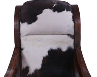 Thumbnail for Hair-On Cowhide Wooden Handcrafted Rocking Chair