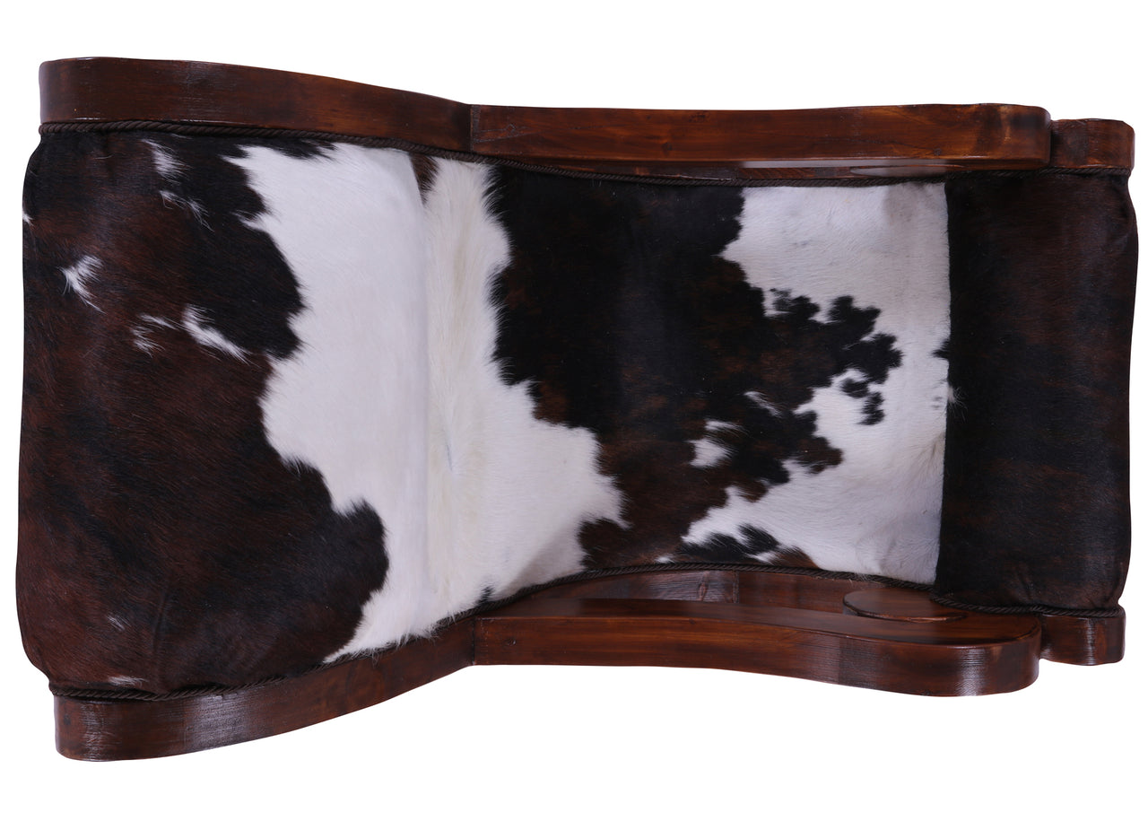 Hair-On Cowhide Wooden Handcrafted Rocking Chair