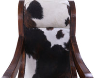 Thumbnail for Hair-On Cowhide Wooden Handcrafted Rocking Chair