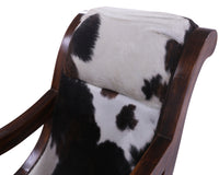 Thumbnail for Hair-On Cowhide Wooden Handcrafted Rocking Chair