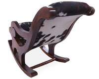 Thumbnail for Hair-On Cowhide Wooden Handcrafted Rocking Chair