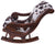 Hair-On Cowhide Wooden Handcrafted Rocking Chair