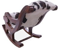 Thumbnail for Hair-On Cowhide Wooden Handcrafted Rocking Chair