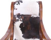 Thumbnail for Hair-On Cowhide Wooden Handcrafted Rocking Chair