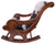 Hair-On Cowhide Wooden Handcrafted Rocking Chair