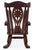 Wooden Rocking Chair Handcarved Back Sunflower Removable Hair-On Cowhide Pillow