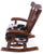 Wooden Rocking Chair Handcarved Back Sunflower Removable Hair-On Cowhide Pillow