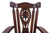 Wooden Rocking Chair Handcarved Back Sunflower Removable Hair-On Cowhide Pillow