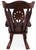 Wooden Rocking Chair Handcarved Back Sunflower Removable Hair-On Cowhide Pillow