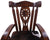 Wooden Rocking Chair Handcarved Back Sunflower Removable Hair-On Cowhide Pillow