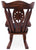 Wooden Rocking Chair Handcarved Back Sunflower Removable Hair-On Cowhide Pillow