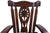 Wooden Rocking Chair Handcarved Back Sunflower Removable Hair-On Cowhide Pillow