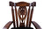 Wooden Rocking Chair Handcarved Back Sunflower Removable Hair-On Cowhide Pillow