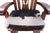 Wooden Rocking Chair Handcarved Back Sunflower Removable Hair-On Cowhide Pillow