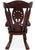 Wooden Rocking Chair Handcarved Back Sunflower Removable Hair-On Cowhide Pillow