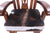 Wooden Rocking Chair Handcarved Back Sunflower Removable Hair-On Cowhide Pillow