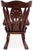 Wooden Rocking Chair Handcarved Back Sunflower Removable Hair-On Cowhide Pillow