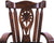 Wooden Rocking Chair Handcarved Back Sunflower Removable Hair-On Cowhide Pillow