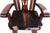 Wooden Rocking Chair Handcarved Back Sunflower Removable Hair-On Cowhide Pillow