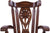 Wooden Rocking Chair Handcarved Back Sunflower Removable Hair-On Cowhide Pillow