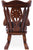 Wooden Rocking Chair Handcarved Back Sunflower Removable Hair-On Cowhide Pillow