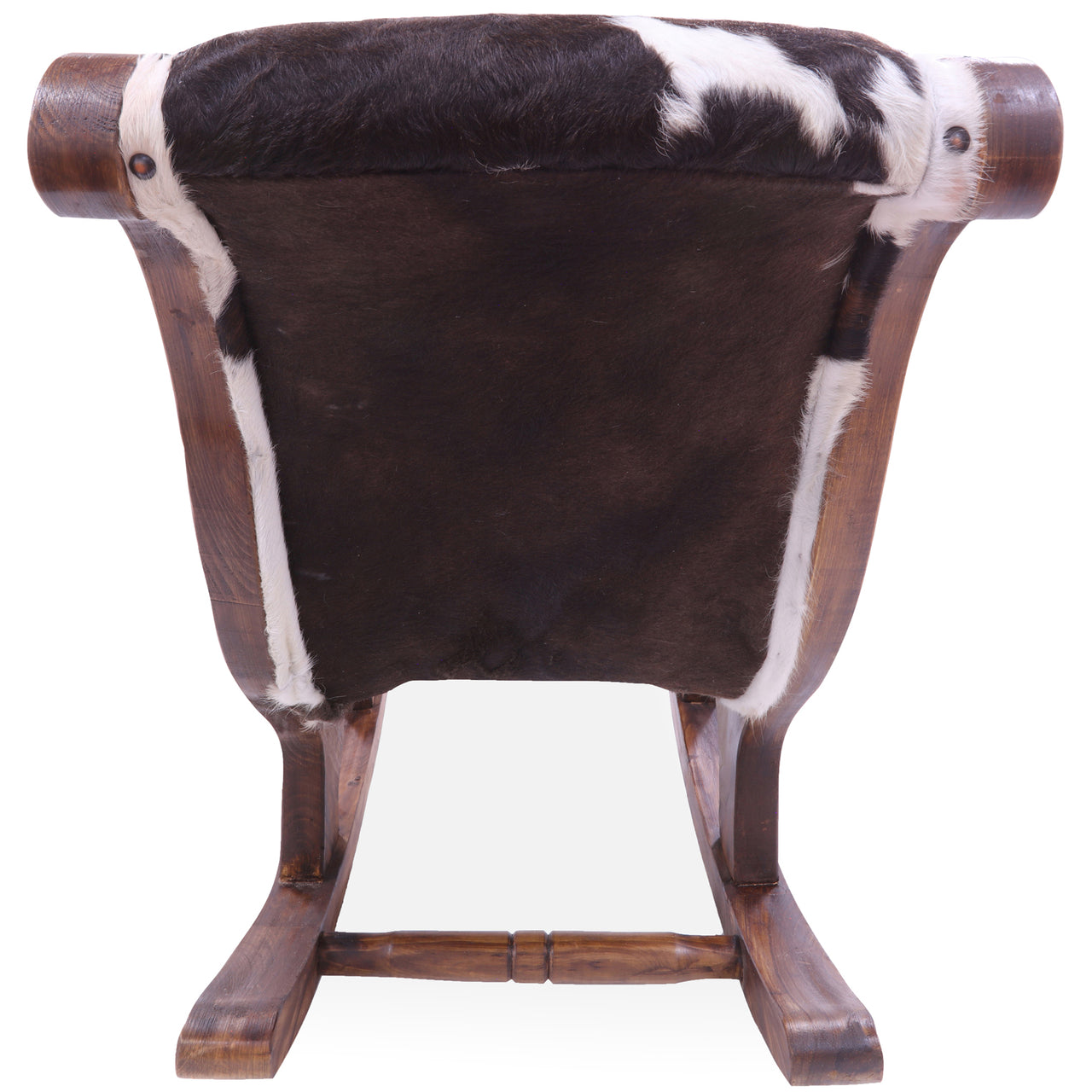 Hair-On Cowhide Wooden Handcrafted Rocking Chair