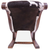 Thumbnail for Hair-On Cowhide Wooden Handcrafted Rocking Chair