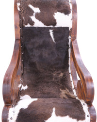 Thumbnail for Hair-On Cowhide Wooden Handcrafted Rocking Chair