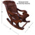 Hair-On Cowhide Wooden Handcrafted Rocking Chair
