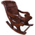 Hair-On Cowhide Wooden Handcrafted Rocking Chair