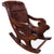 Hair-On Cowhide Wooden Handcrafted Rocking Chair