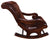 Hair-On Cowhide Wooden Handcrafted Rocking Chair