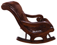Thumbnail for Hair-On Cowhide Wooden Handcrafted Rocking Chair