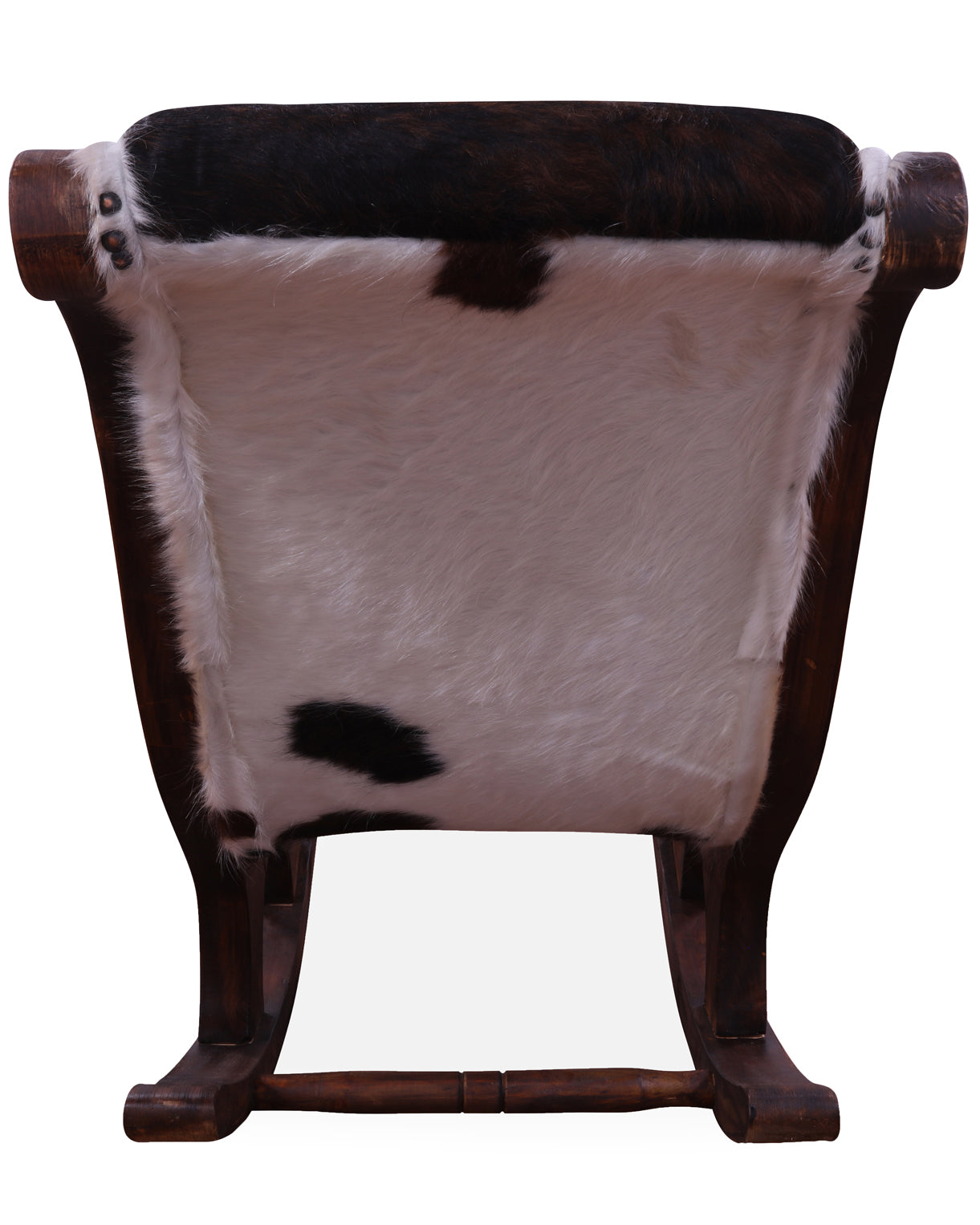 Hair-On Cowhide Wooden Handcrafted Rocking Chair