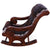 Hair-On Cowhide Wooden Handcrafted Rocking Chair