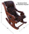 Hair-On Cowhide Wooden Handcrafted Rocking Chair