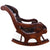 Hair-On Cowhide Wooden Handcrafted Rocking Chair