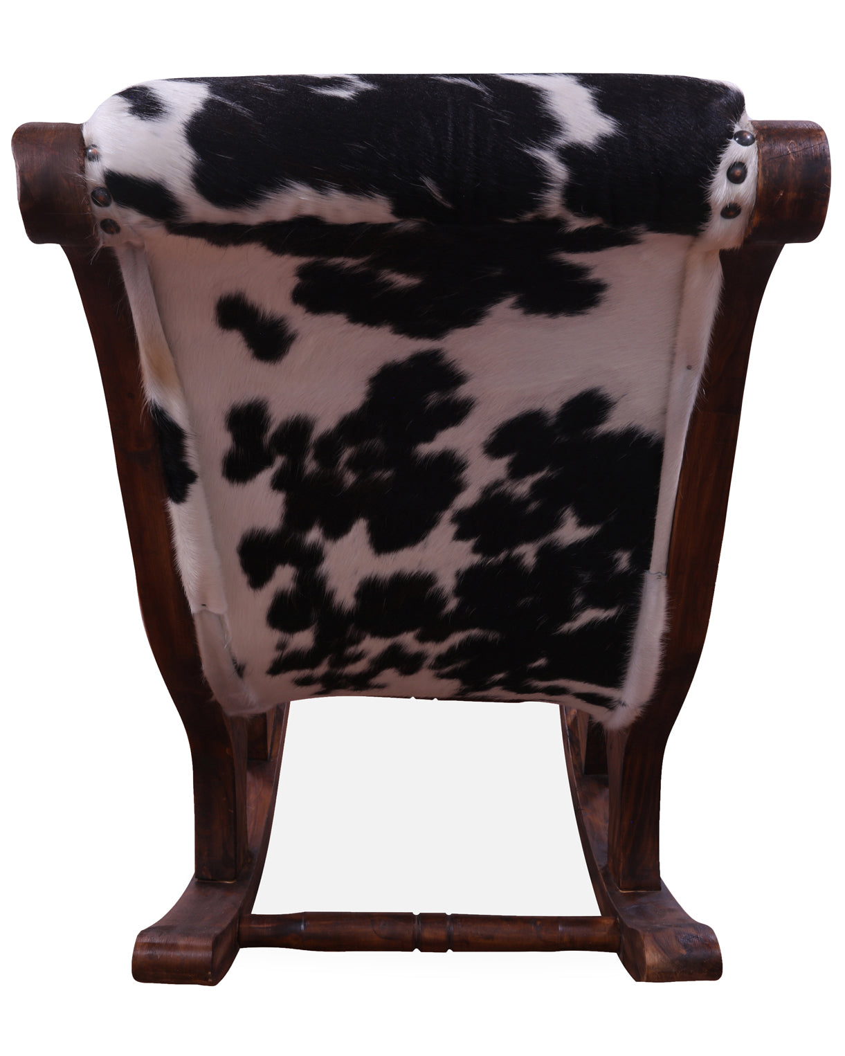 Hair-On Cowhide Wooden Handcrafted Rocking Chair