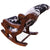Hair-On Cowhide Wooden Handcrafted Rocking Chair