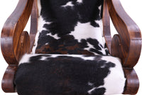 Thumbnail for Hair-On Cowhide Wooden Handcrafted Rocking Chair