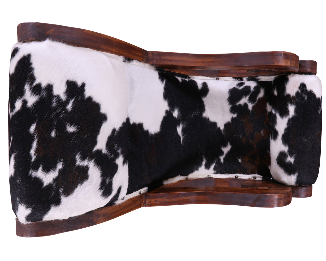Hair-On Cowhide Wooden Handcrafted Rocking Chair