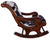 Hair-On Cowhide Wooden Handcrafted Rocking Chair