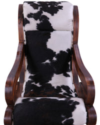 Thumbnail for Hair-On Cowhide Wooden Handcrafted Rocking Chair