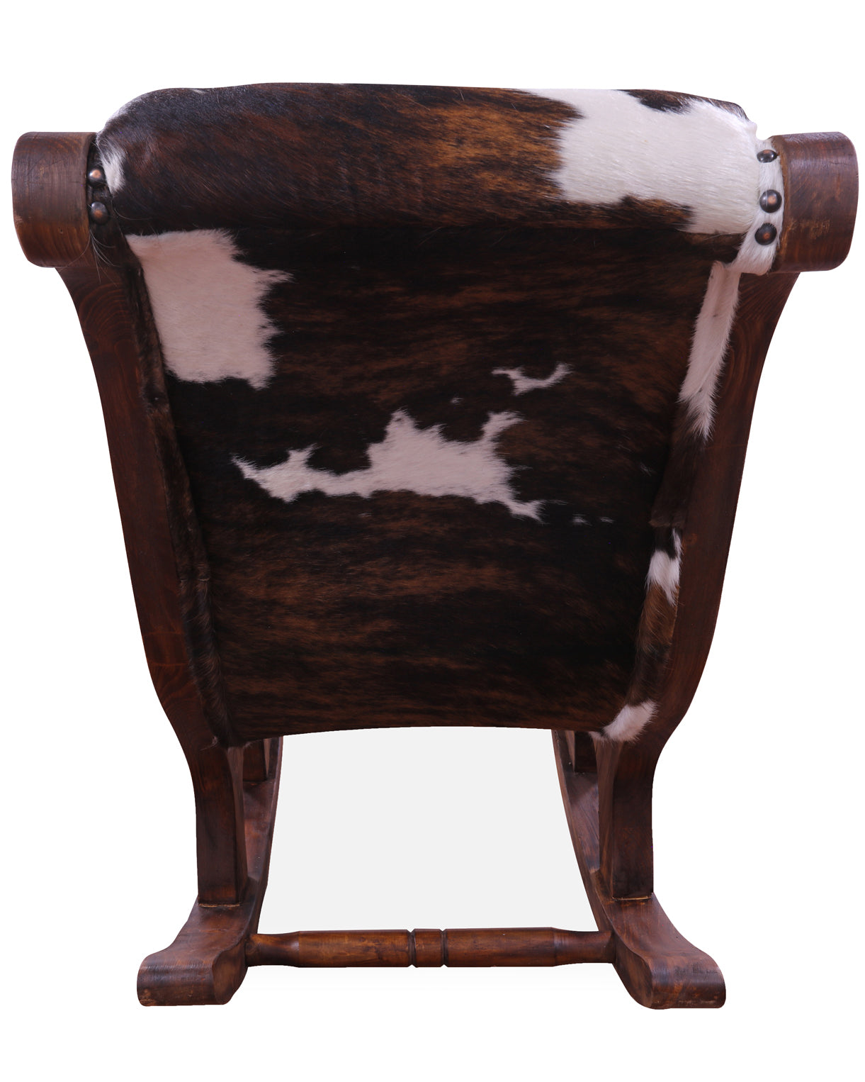 Hair-On Cowhide Wooden Handcrafted Rocking Chair