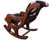 Hair-On Cowhide Wooden Handcrafted Rocking Chair
