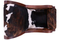 Thumbnail for Hair-On Cowhide Wooden Handcrafted Rocking Chair