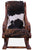 Hair-On Cowhide Wooden Handcrafted Rocking Chair